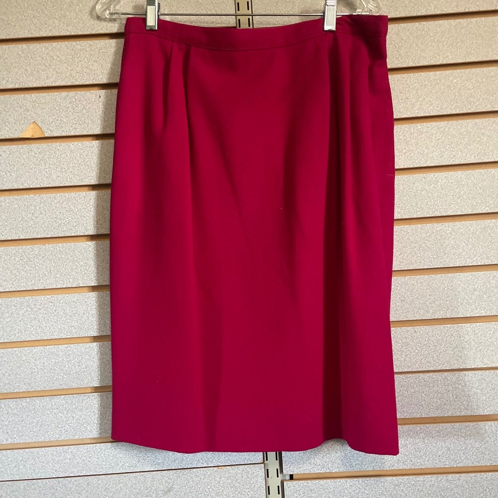 Kasper for‎ ASL Women's Wool Skirt Suit Set Blazer Jacket Size 16 Magenta - Picture 7 of 12